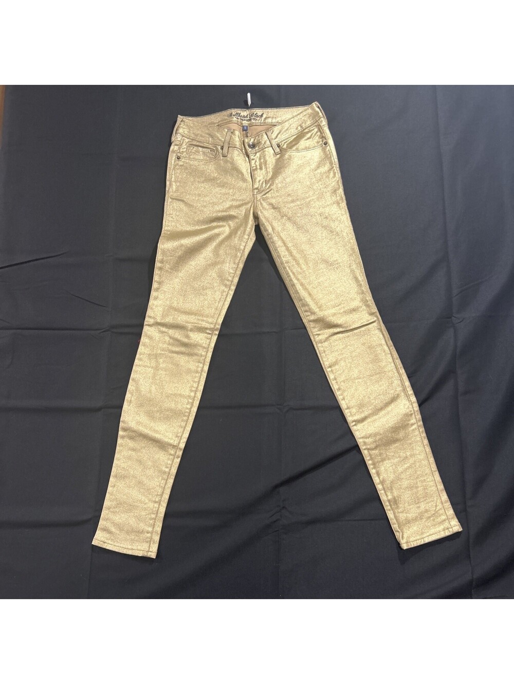 Bullhead Black CA Gold Lame Jeans Women’s Size 5 Metallic Y2K Style